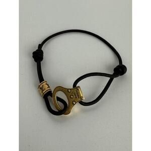Louis Vuitton Black Calfskin Leather Bracelet